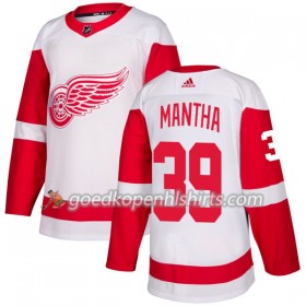 Detroit Red Wings Anthony Mantha 39 Adidas 2017-2018 Wit Authentic Shirt - Mannen